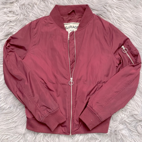 Burgundy bomber jacket - Picture 1 of 3